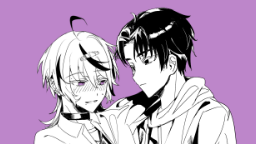 菓様のモノクロskebイラスト
